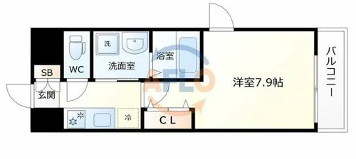 レジュールアッシュ福島FINO【6階】の間取り