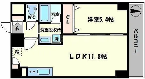 エステムプラザミッドプレイス【12階】の間取り