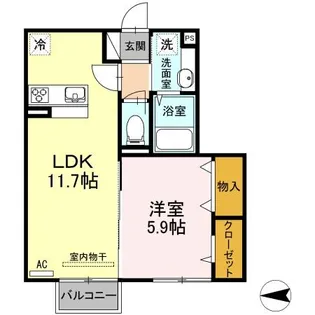 Recente浜町【205号室】の間取り