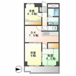 センターヒル橘【5階】の間取り