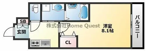 アマービレ布施【2階】の間取り