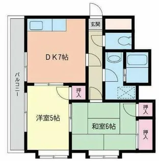 オリエンタル小倉北Ⅱ【505号室】の間取り