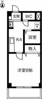 ブローニュ神山【207号室】の間取り