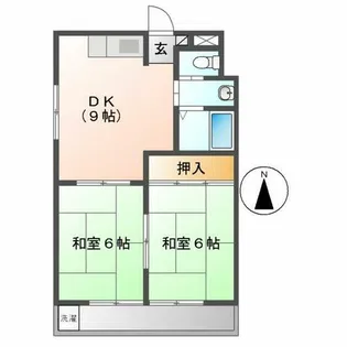 マンション丘【2C号室】の間取り