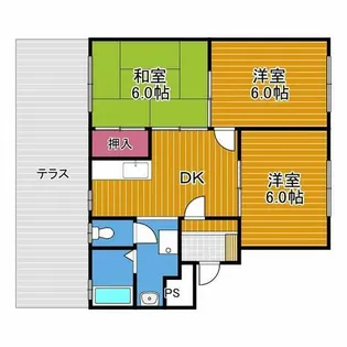 リバーサイド小車3号棟【1階】の間取り