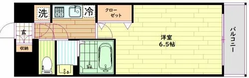 レジュールアッシュウエストレジス【8階】の間取り