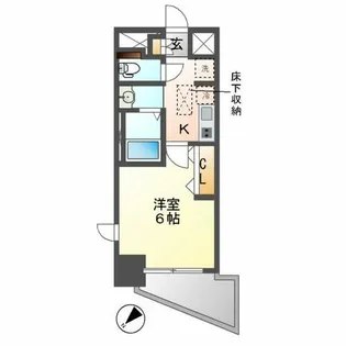 エステムコート名古屋千種グレイス【701号室】の間取り