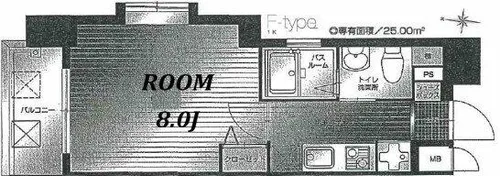 ローズモント・フレア天神南【2階】の間取り