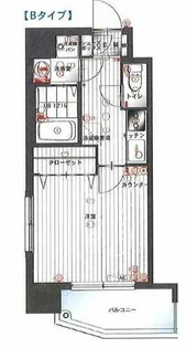 エンクレスト赤坂【10階】の間取り