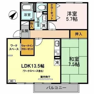 メゾンボヌール【2階】の間取り