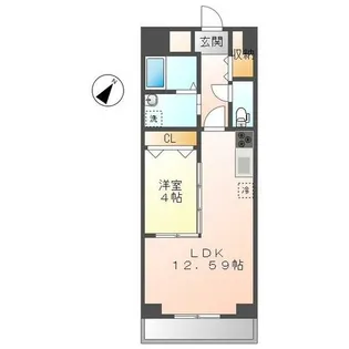 Primal千種stelo【504号室】の間取り