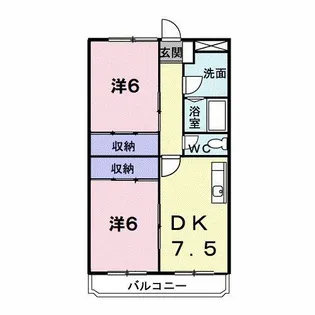 ロジュマン緑ヶ丘【2階】の間取り