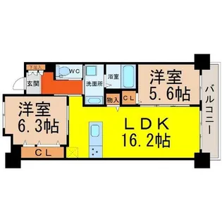 白壁リンクス【5階】の間取り