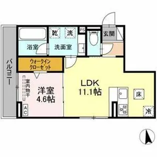 ノクターン内山【1階】の間取り