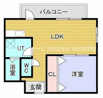 1LDKの間取り画像