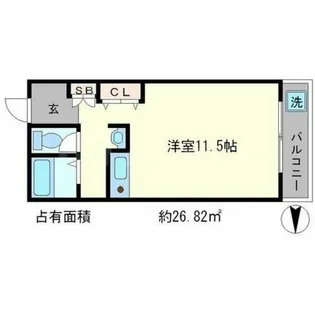 明治館岡崎【3階】の間取り