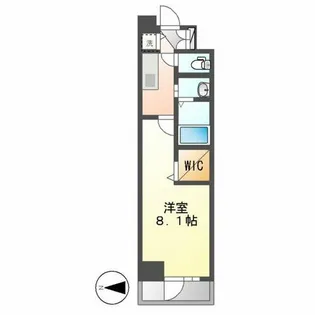 エスリード今池ルミナス【709号室】の間取り