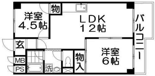 第2林マンション【4階】の間取り