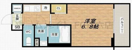 エスリード大阪城南グランデュクス【6階】の間取り