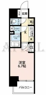 プレサンス立売堀ベルヴィル【13階】の間取り
