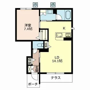シャーメゾン東南【0103号室】の間取り