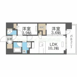 アーバネックス大阪天満宮Ⅱ【8階】の間取り