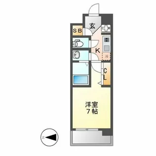 エステムコート名古屋栄プレシャス【11階】の間取り
