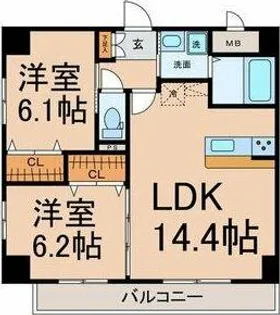 axis meisei【9階】の間取り