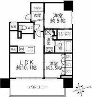 クリオラベルヴィ名古屋花の木【8階】の間取り