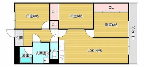 南海狭山コーポ2号棟【7階】の間取り