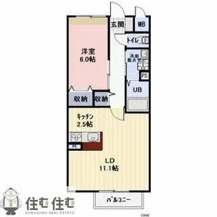 リバーサイド66【103号室】の間取り