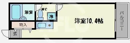 ライオンズシティ難波南【6階】の間取り