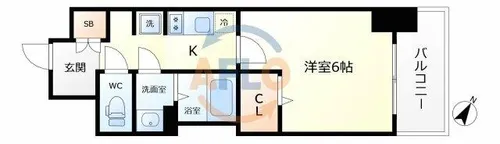 Metrosa京町堀【13階】の間取り