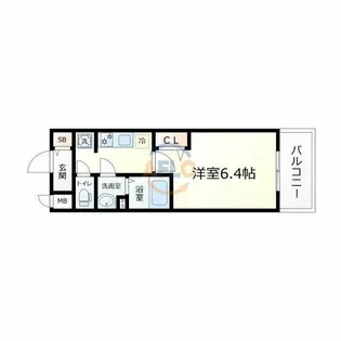 プレサンス梅田北ディア【6階】の間取り