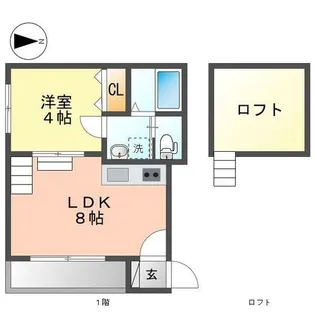 Morgan【102号室】の間取り