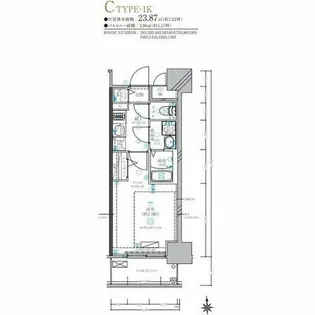 ディアレイシャス名古屋太閤通Ⅳ【703号室】の間取り