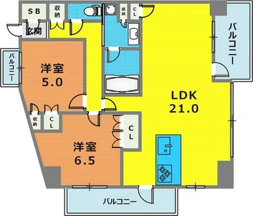 ワコーレ神戸トアプレミアム【301号室】の間取り