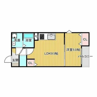 クレアール茨木【3階】の間取り