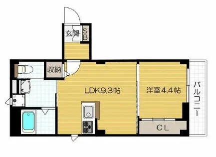 PLAISIR DEUX京町堀【4階】の間取り