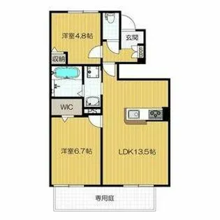 コンピメントリバー【1階】の間取り