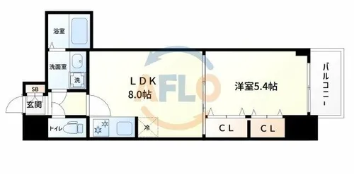 S-RESIDENCE阿波座bouncy【12階】の間取り