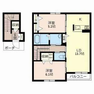 シャーメゾン西庄北【0202号室】の間取り