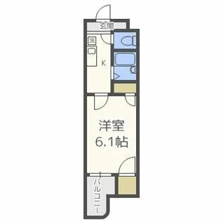 ノールプレール新町【5階】の間取り
