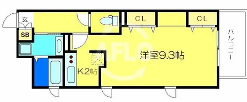 KAISEI四天王寺【3階】の間取り