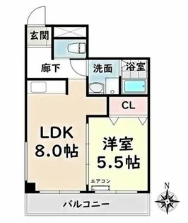 愛知県名古屋市瑞穂区彌富通1丁目【マンション】の間取り