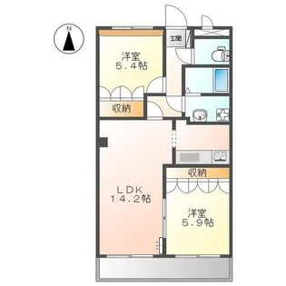 グランドールA【103号室】の間取り