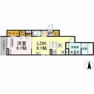 Urbana【103号室】の間取り