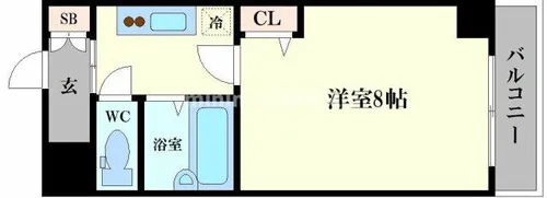 センユー四ツ橋【3階】の間取り