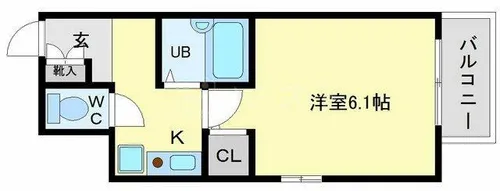 プレサンス内本町【8階】の間取り