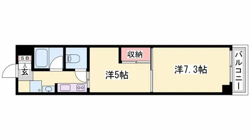 宮西パレス・壱号館【205号室】の間取り